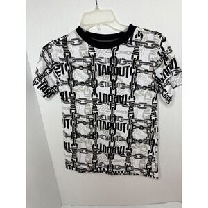 Tapout Graphic T-Shirt All Over Print Short‎ Sleeve Top Kid's Size 8